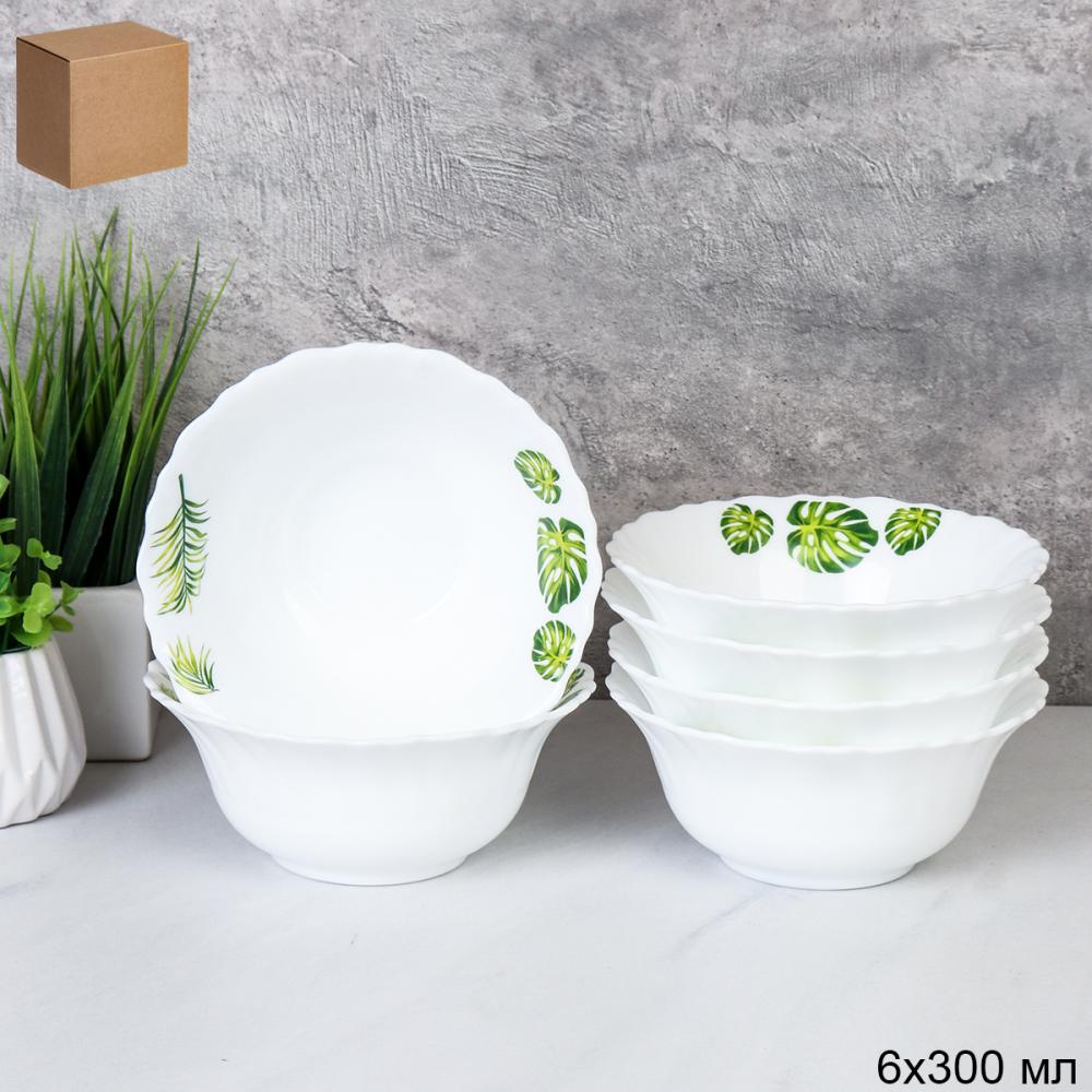 Набор салатников 6 штук 300 мл 125 мм / LHBW-50XN (7242) /12/ Монстера