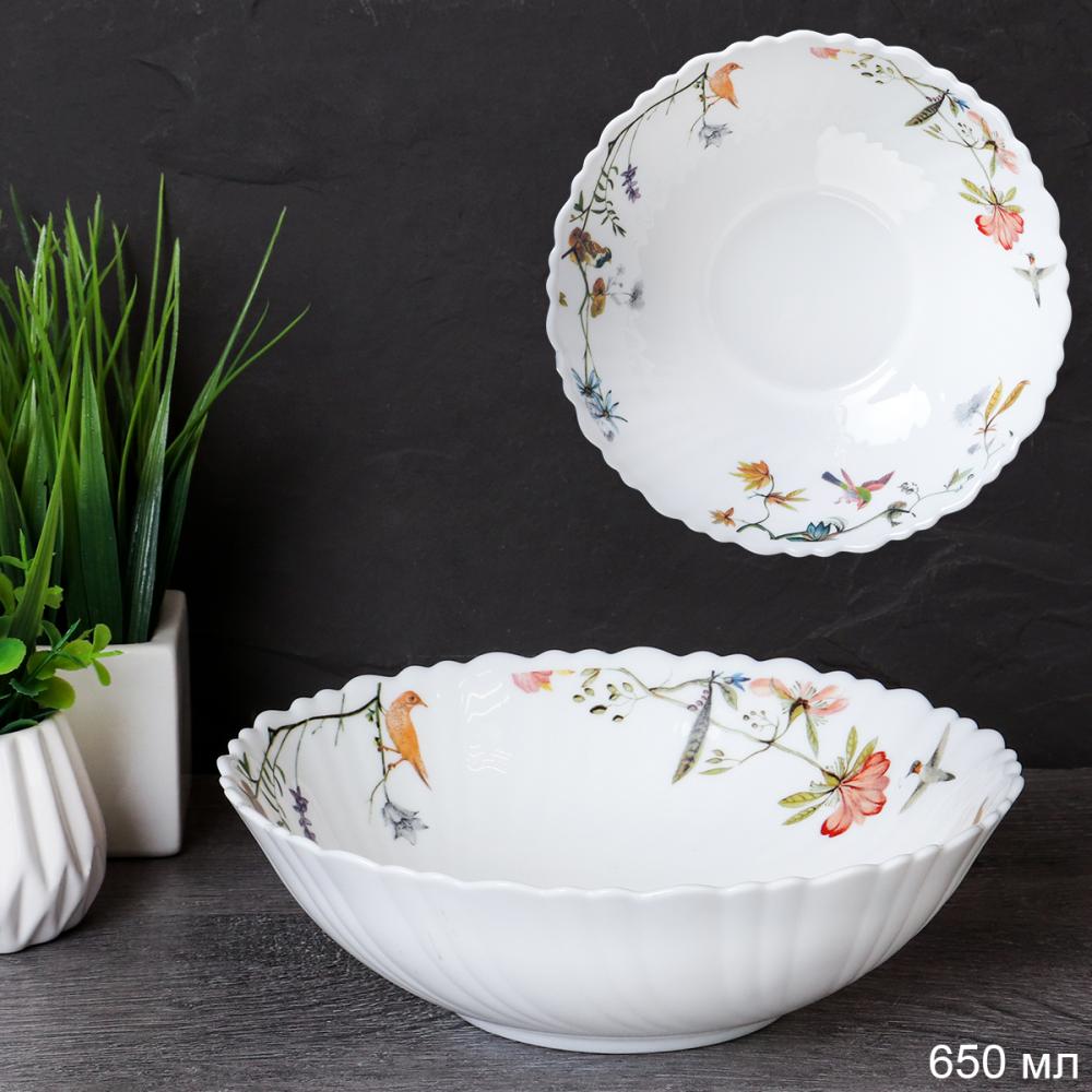 Салатник 650 мл 175 мм тарелка глубокая / TW-70 (7008) /уп 6/48/ Райский сад