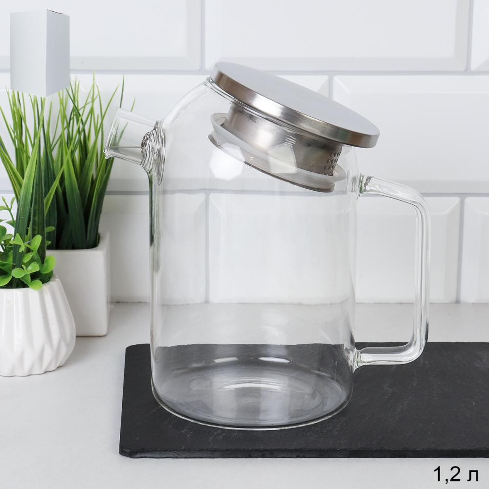 Чайник заварочный 1200 мл с ситом в носике / GT-35-39 /уп /