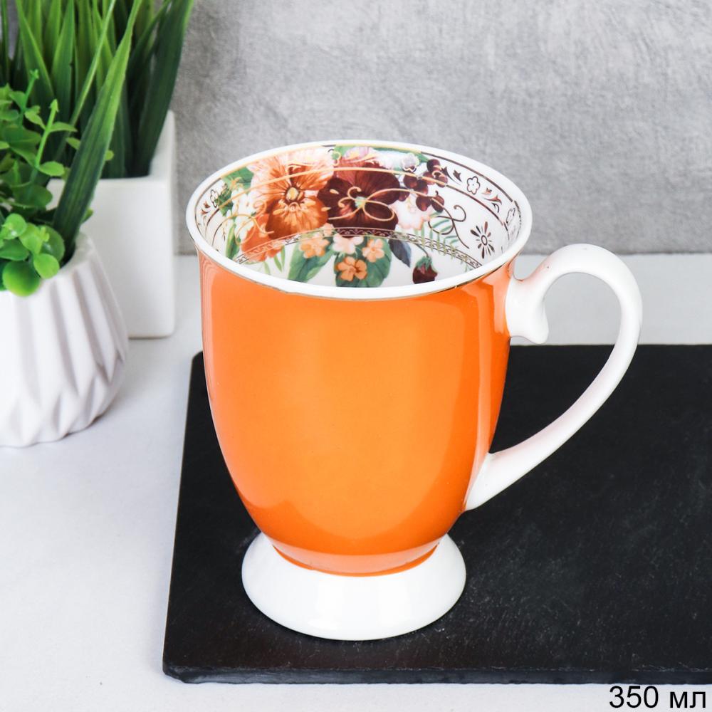 Кружка 350 мл на ножке / WRF-057 /уп 48/ Оранжевая