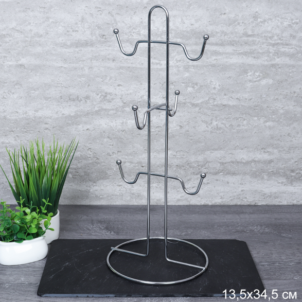 Подставка для 6 кружек 13,5 x35,5 см / 737-М /уп 100/ для новогодних кружек на 250 мл