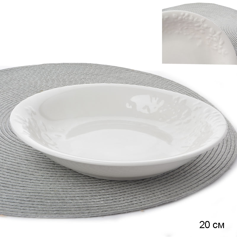 Тарелка суповая 20 см Rosette / ADR121 /уп 6/--- Люминарк