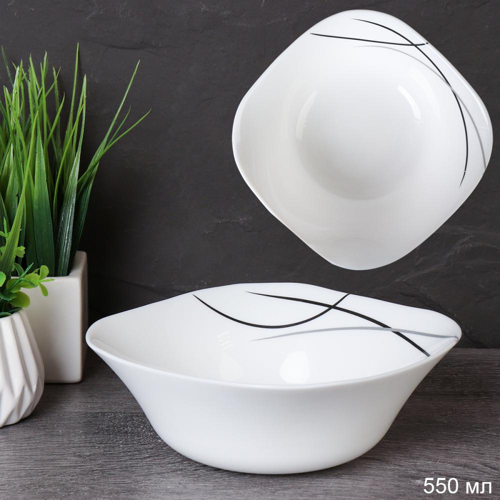 Салатник квадратный 550 мл 152 мм тарелка глубокая / FSW-65XN (7067-2) /уп 6/60/