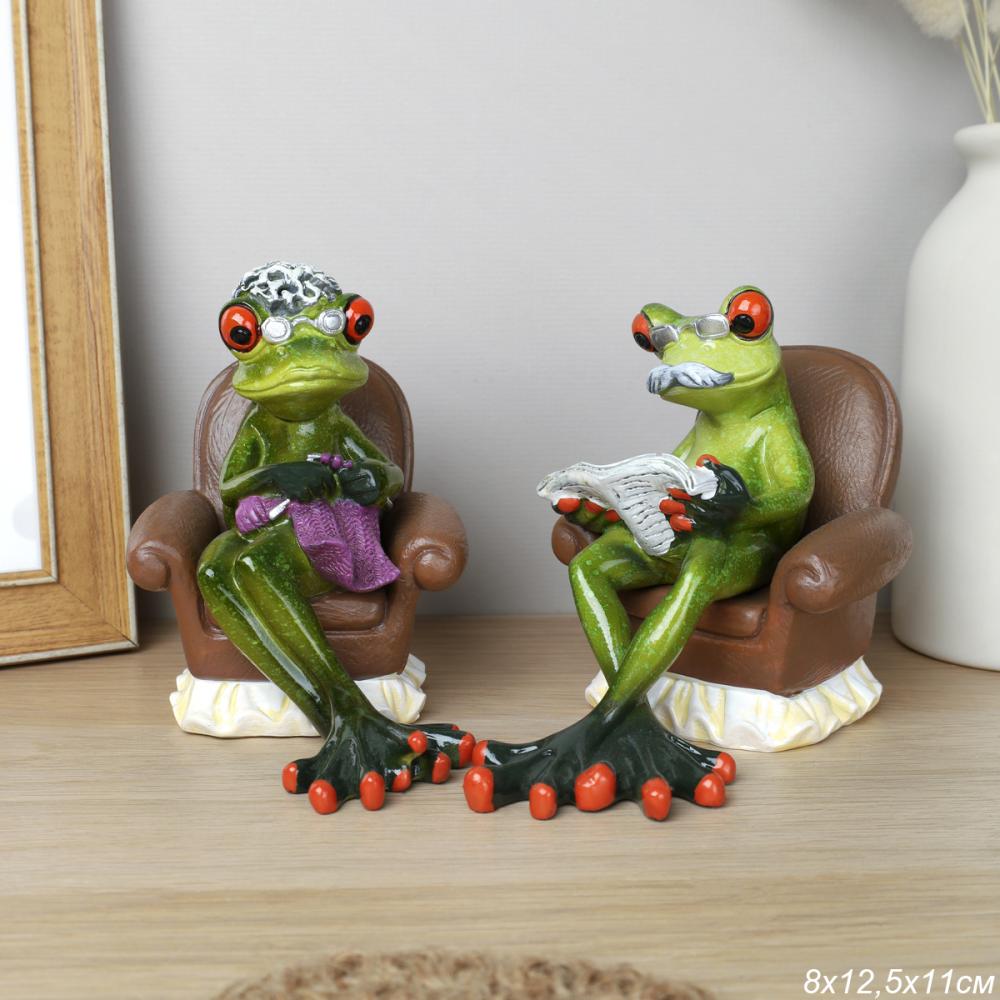 Фигурка Лягушка Бабушка Дедушка 10 см / YX09006 /уп 2/24/