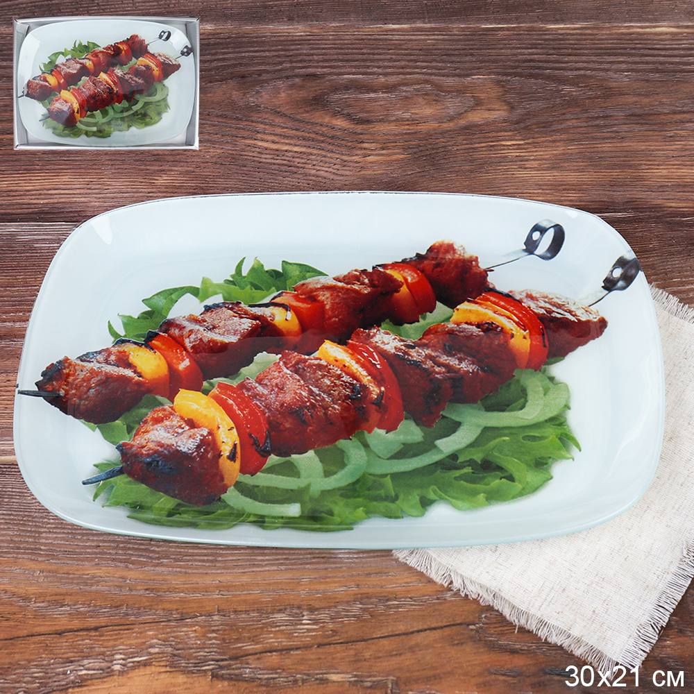 Блюдо прямоугольное глубокое 30х21 см / S445012C -T312 /уп 12/ 698710