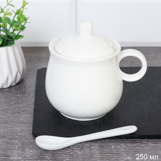 Солонка 250 мл с ложкой / FR-113 /уп 62/