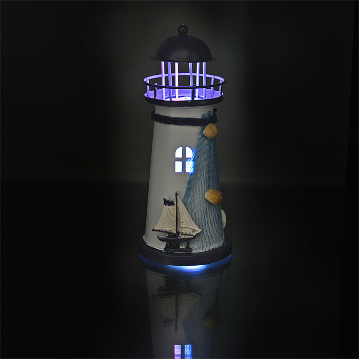 Сувенир Маяк 18 см / M003ABCD /уп 96/LED подсветка микс