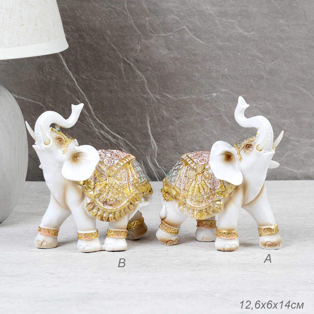 Статуэтка Слон 12,6х6х14 см / 202134-5 /уп 72/