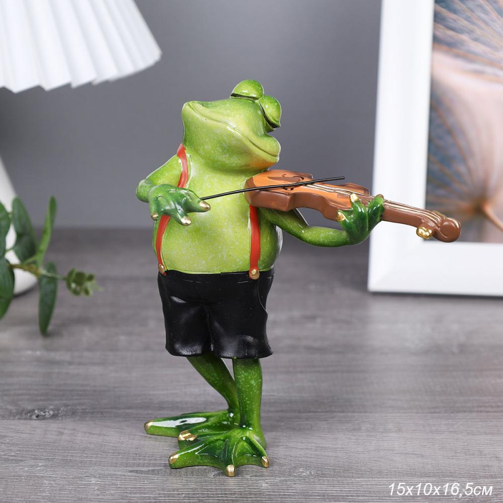 Фигурка Лягушка скрипач 18 см / YX69059-2 /уп 24/
