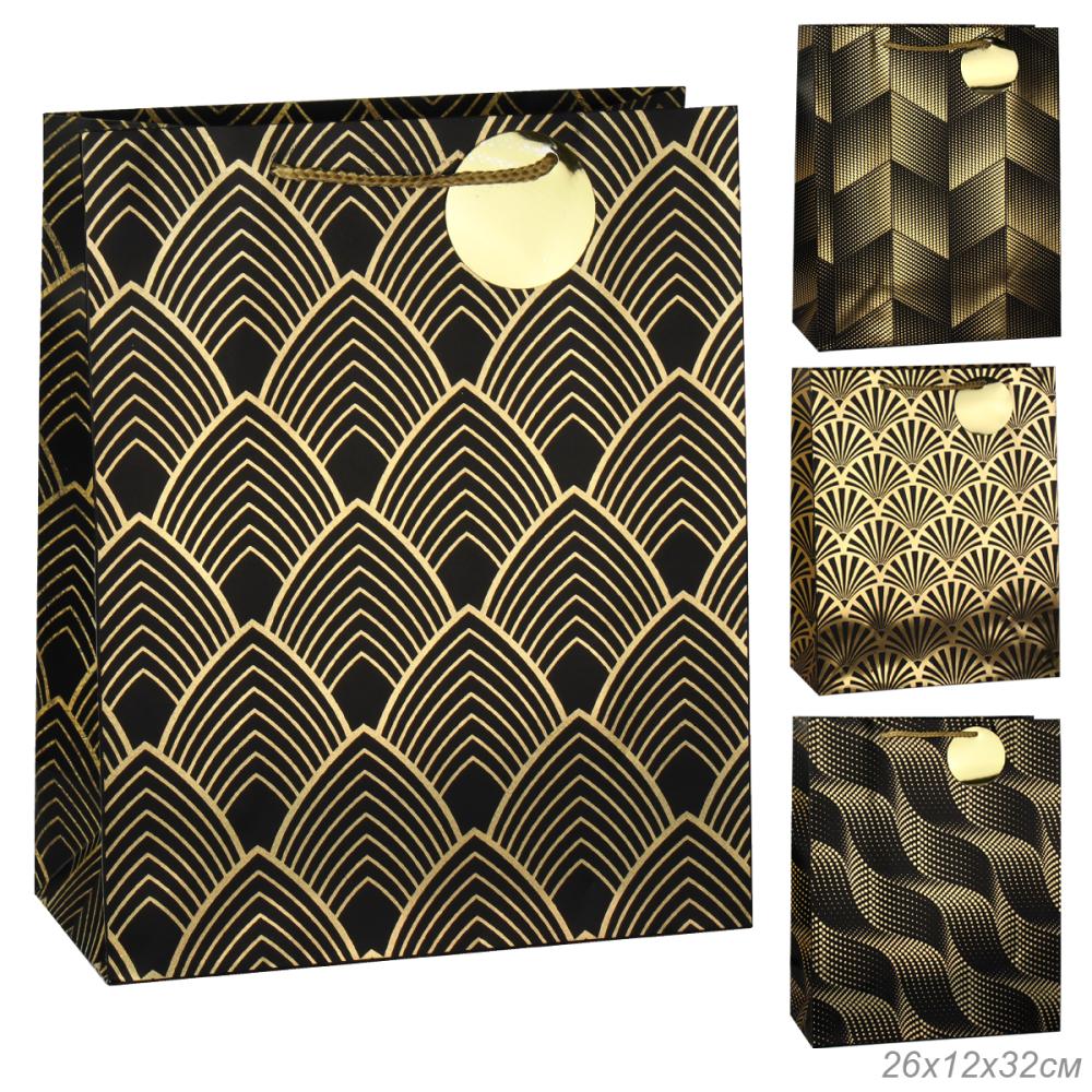 Пакет подарочный 26x32x12см / 3253L /уп 12/384/210г