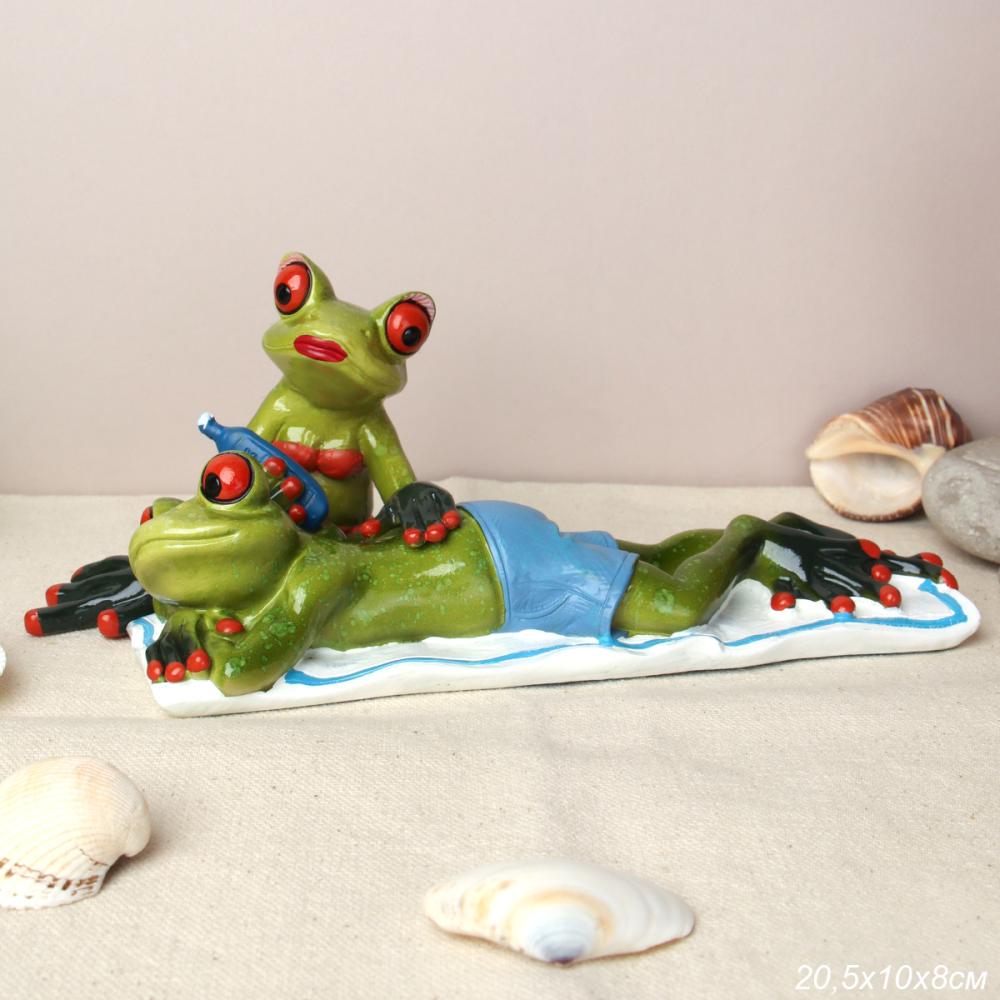 Фигурка Лягушка на отдыхе 8 см / YX39020 /уп 16/