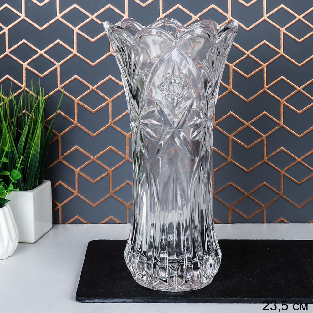 Ваза для цветов 24 см форма Тюльпан  / 1478-6 /уп 15/