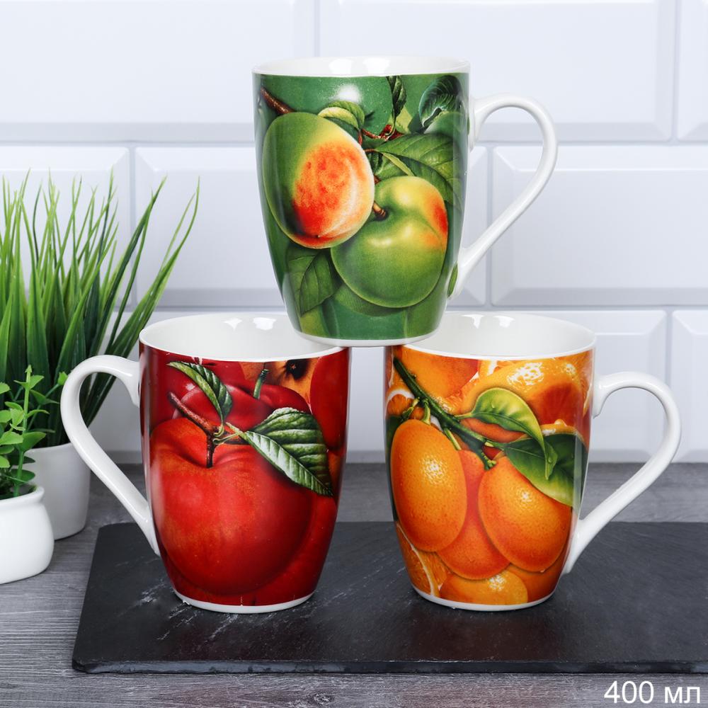 Кружка 400 мл Фрукты / 4809-8 /уп 12/72/