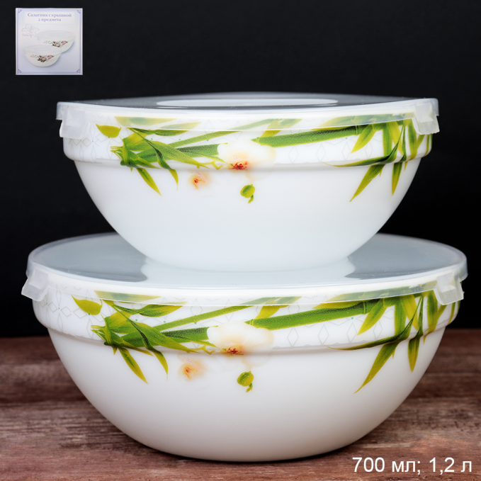 Форма для холодца с крышкой 2 предмета / SW2A (6773) /уп 18/ Бамбук с орхидеей/ 740066