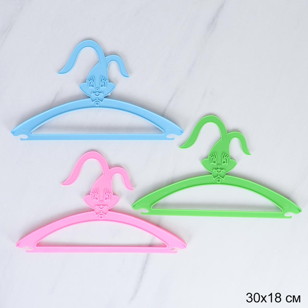 Вешалка детская Зайчик микс 30х18 см /уп/10/ 50/
