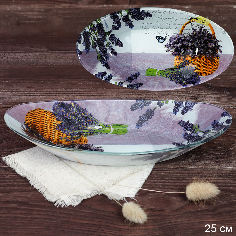 Блюдо овальное глубокое 25 см / S441210S Y062 GREY /уп 6/36/ цветная коробка  719619