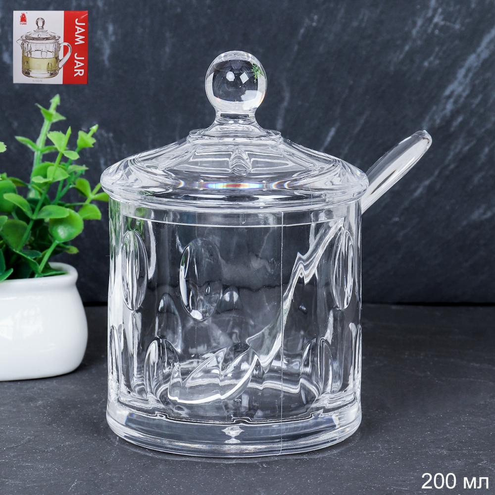 Банка для специй с ложкой 200 мл / R524 /уп 120/ акрил