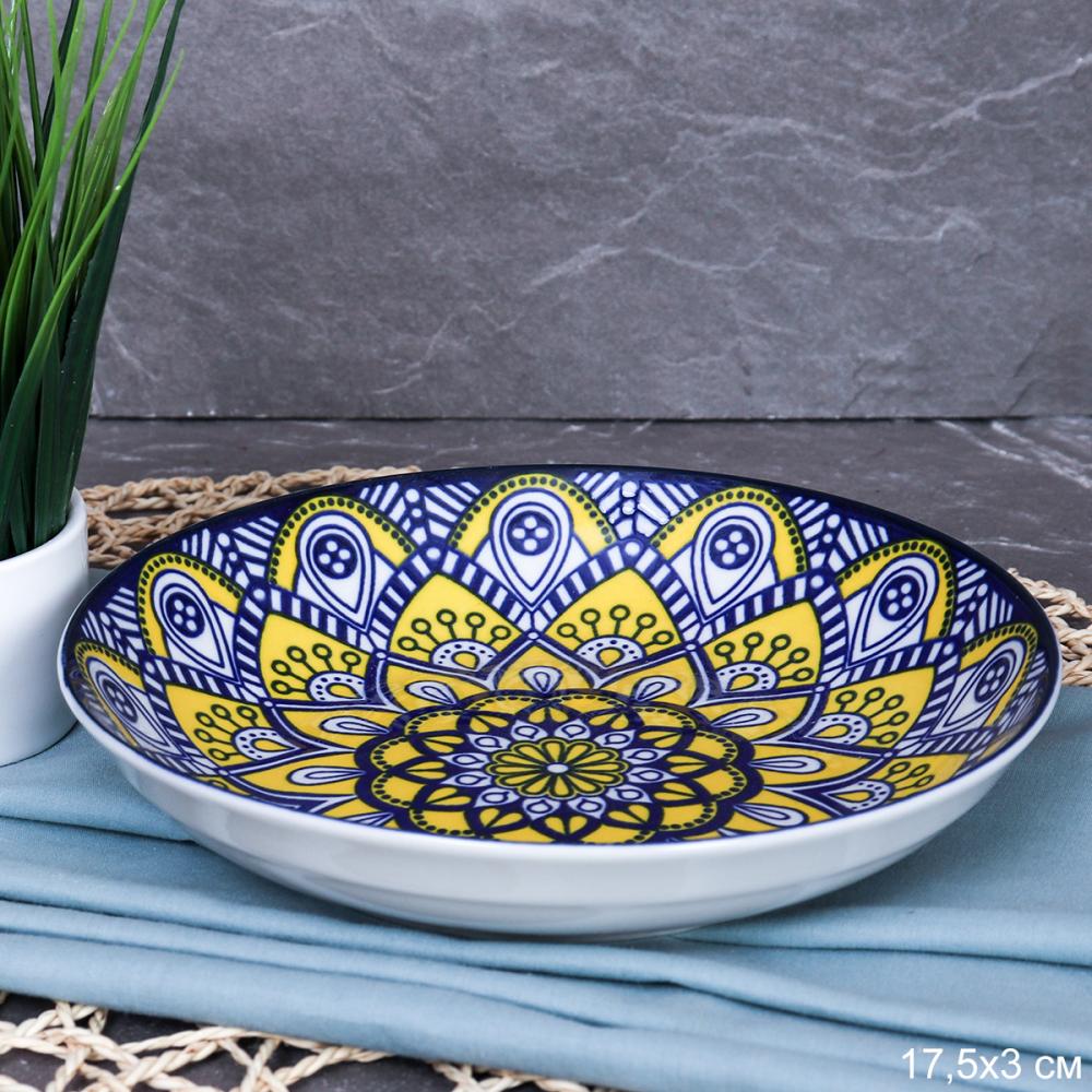 Тарелка суповая 500 мл плоская глубокая / 4805-8S / уп 80/