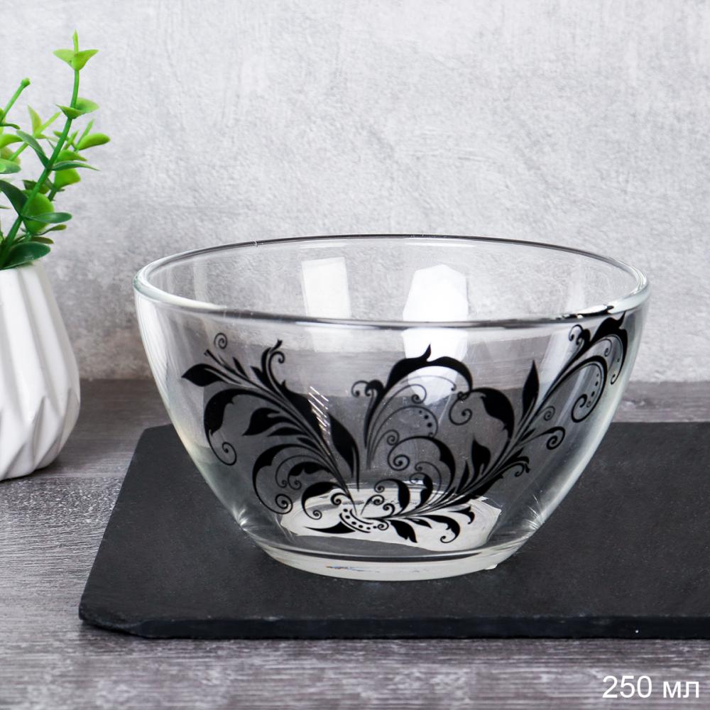 Салатник малый 250 мл / 322/1-Д-Криуль черный /уп 36/