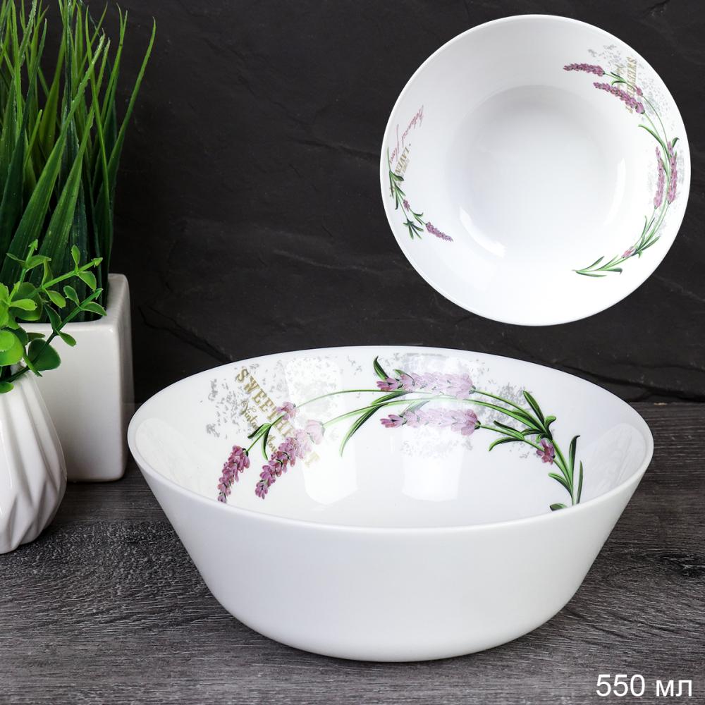 Салатник 550 мл 155 мм Евро тарелка глубокая / FLMLW60 (18142-1) /уп 48/ Лаванда