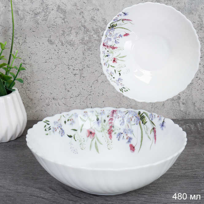 Салатник 480 мл 155 мм тарелка глубокая / TW-60XN (7521) /уп 6/72/ Луга 748937