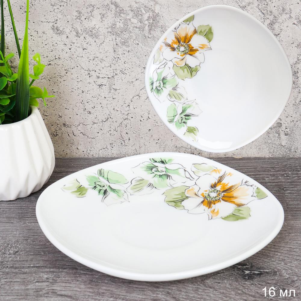 Блюдце квадратное / GRAY-FXB220/FBD12 (7364) / Графические цветы