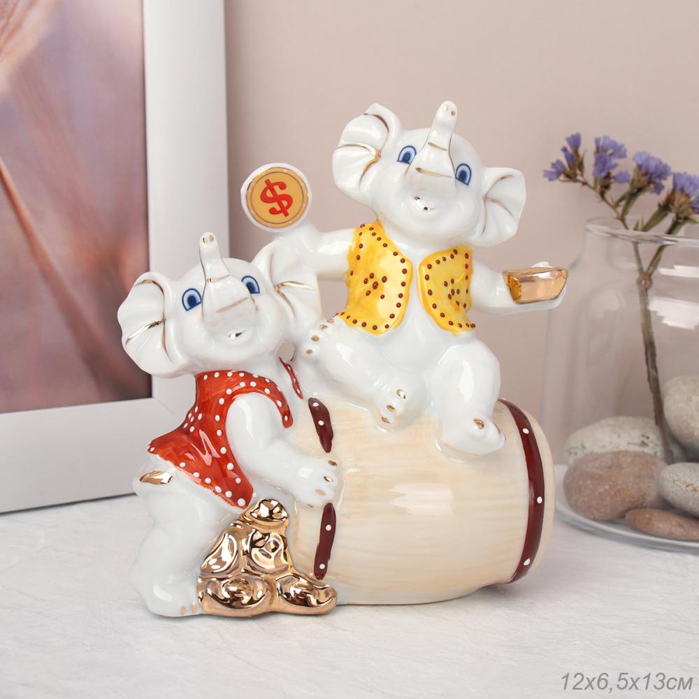 Статуэтка Слон денежный 13 см / W717R /уп 60/