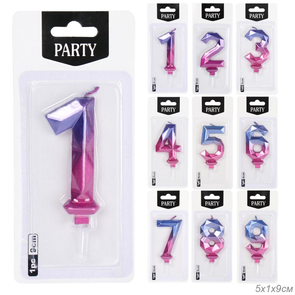 Свеча Цифра / KL-16 /уп 720/