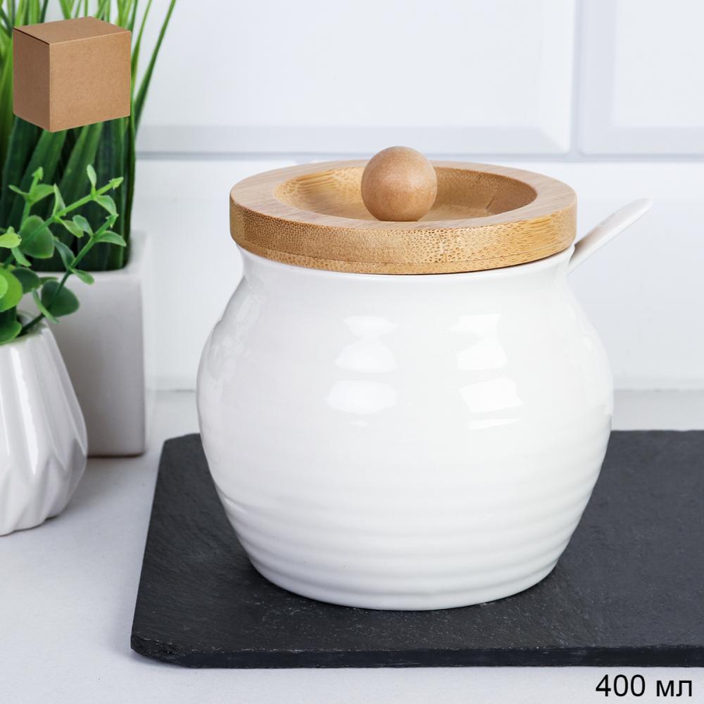 Сахарница 400 мл с ложкой / CF337-1 /уп 36/