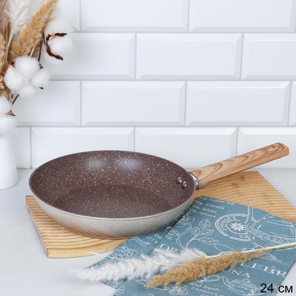 Сковорода 24 см антипригарное гранит /индукция / CDE-104 /уп 24/ 0,488/ Soft Touch