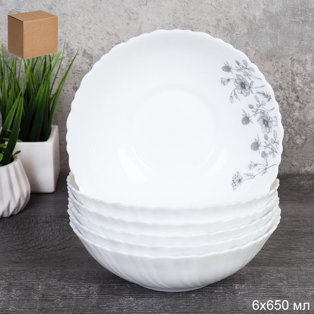 Набор суповых тарелок 6 штук 650 мл 175 мм /TW-70XN (7522) /уп 8/ 748946