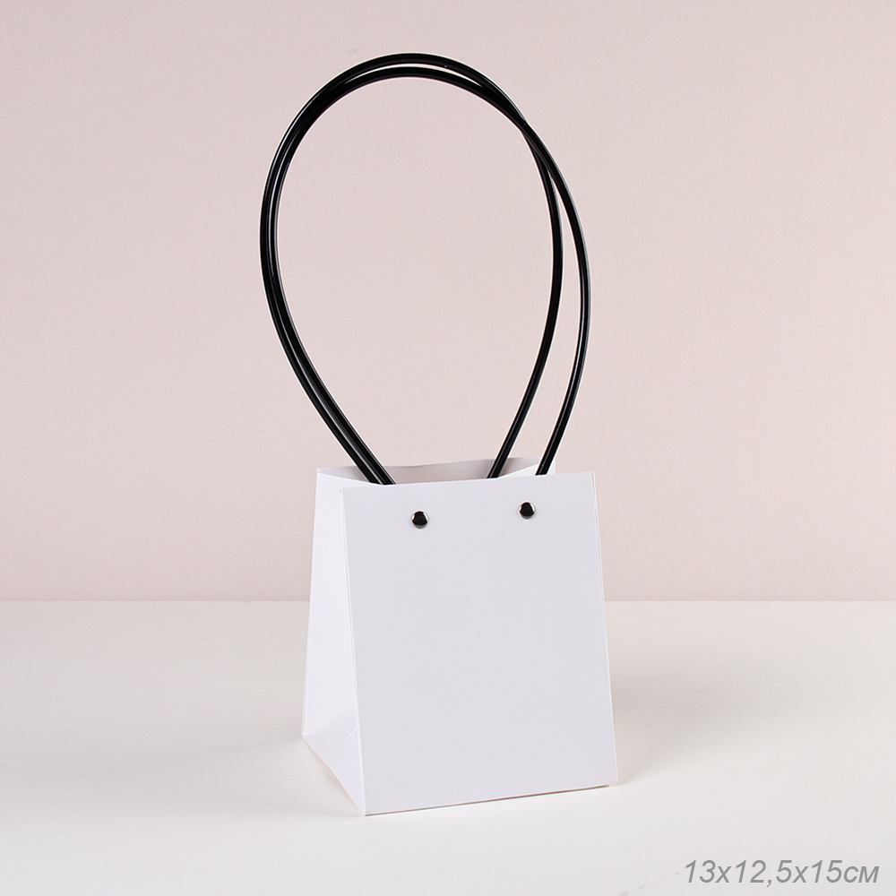 Пакет подарочный для цветов трапеция 15х13х12,5 / 904-17 /уп 10/400/белый