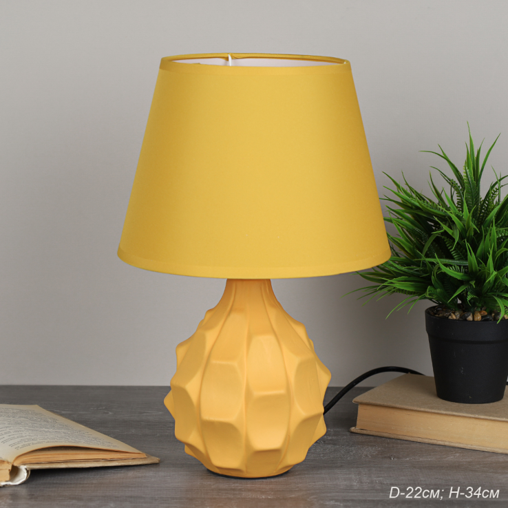 Светильник настольный 34 см желтый / YM15022 /уп 24/697812 АКЦИЯ