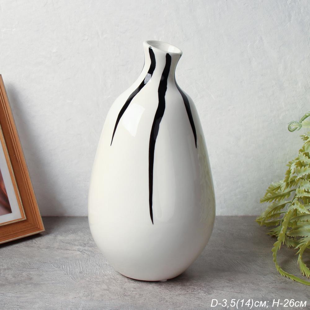 Ваза 26 см / 21F128 /уп 12/ручная роспись