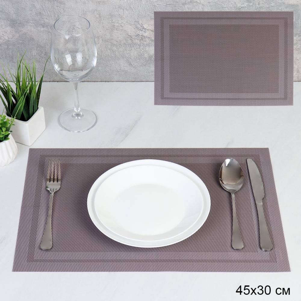 Салфетка для стола 30х45 см Кант / 31004-3 /уп 10/300/серая