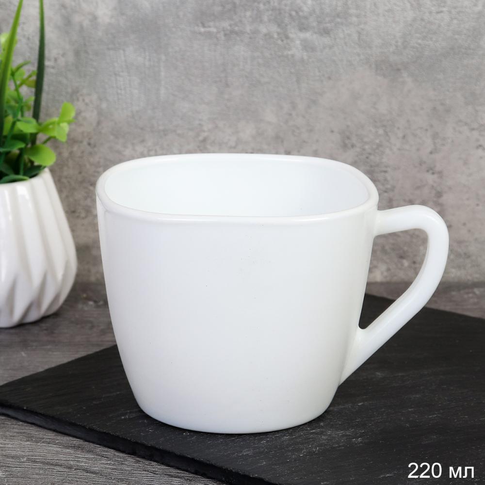 Кружка 250 мл квадратная белая / FCB220 (WHITE) /уп 6/48/