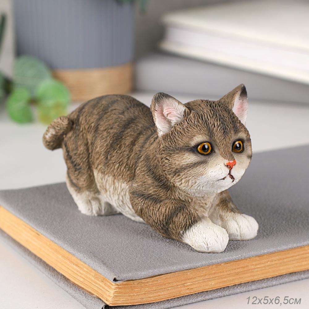 Фигурка Кошка 6,5 см серая / YX33101 /уп 2/36/