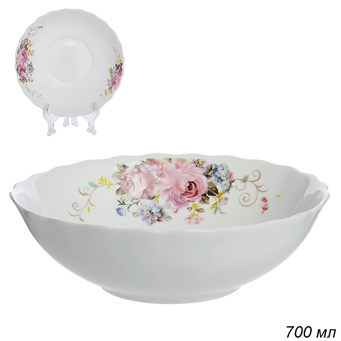 Салатник 700 мл 175 мм / HKW70 (19010-1) /уп 48/ Букет роз