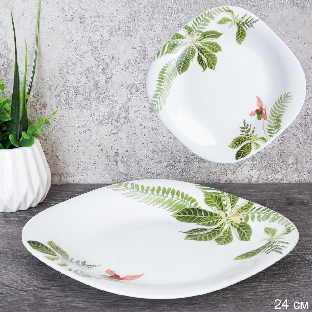 Тарелка квадратная 240 мм / 19/8957595/XN (6750) /уп 6/ Тропики