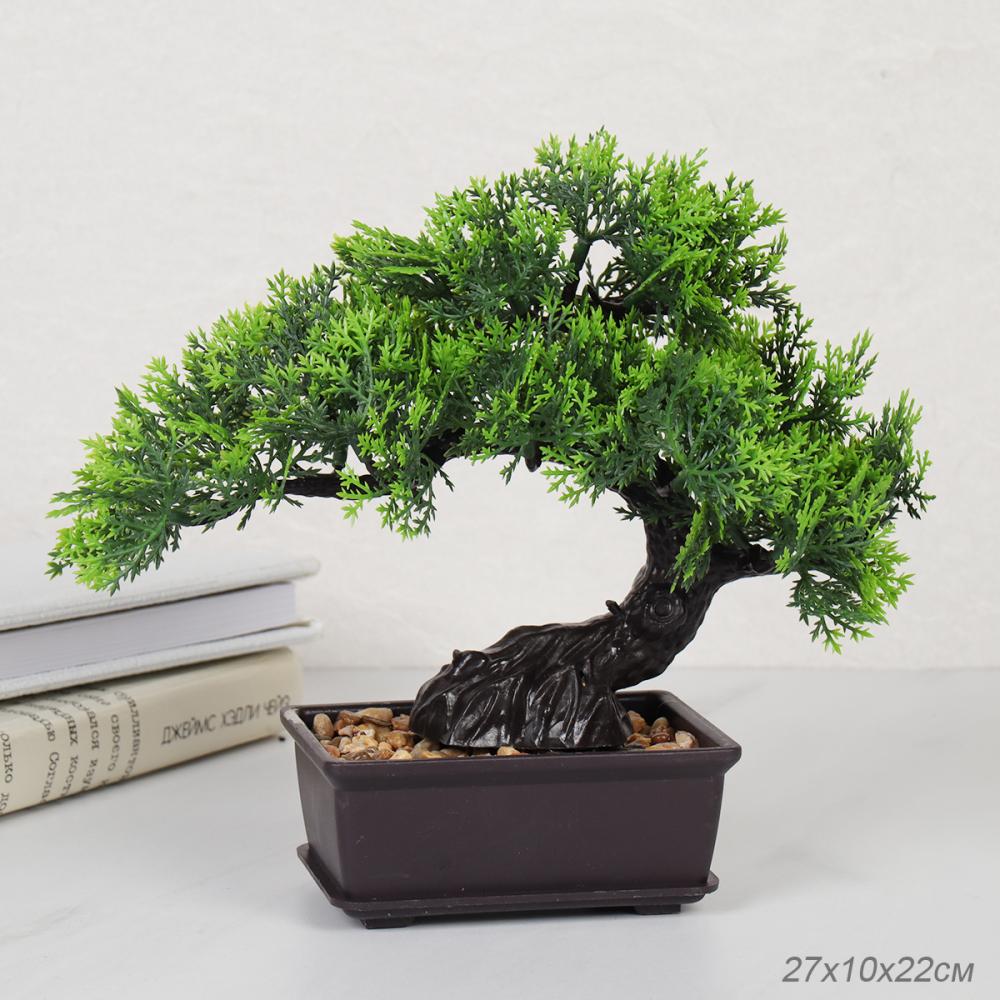 Цветочная композиция Бонсай 27х10х22 см / ZH-011 /уп 12/120/ кашпо + дерево набор