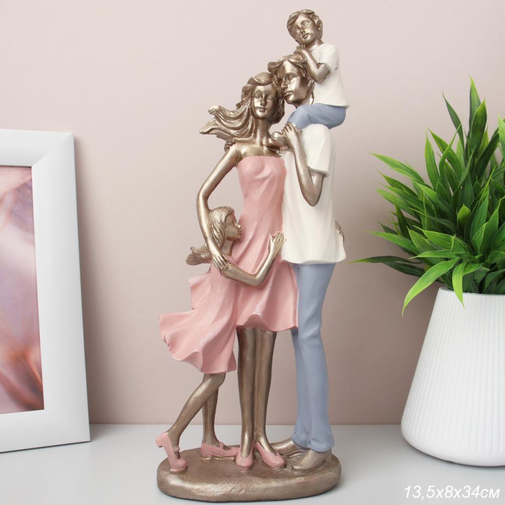 Статуэтка Семья 13,5х8х34 см / 24371M4 /уп 24/