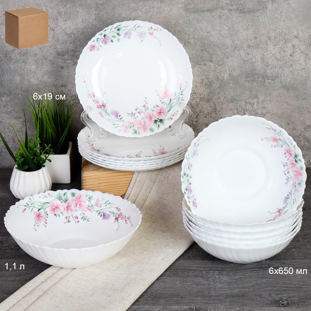 Столовый набор 13 предметов / GRAY-13/7578 (7482) /уп 4/ Нежность