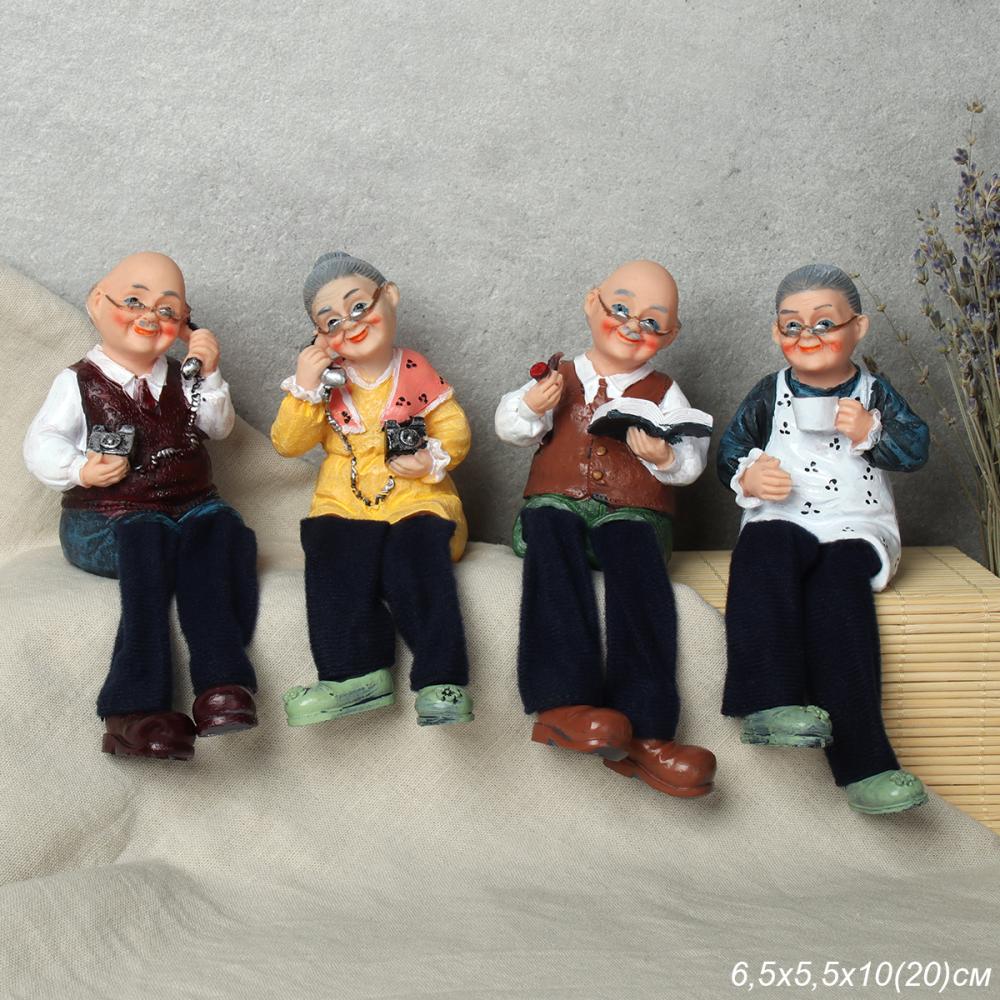 Фигурка Бабушка, Дедушка висячие ножки 20 см / YH0366 /уп 96/микс