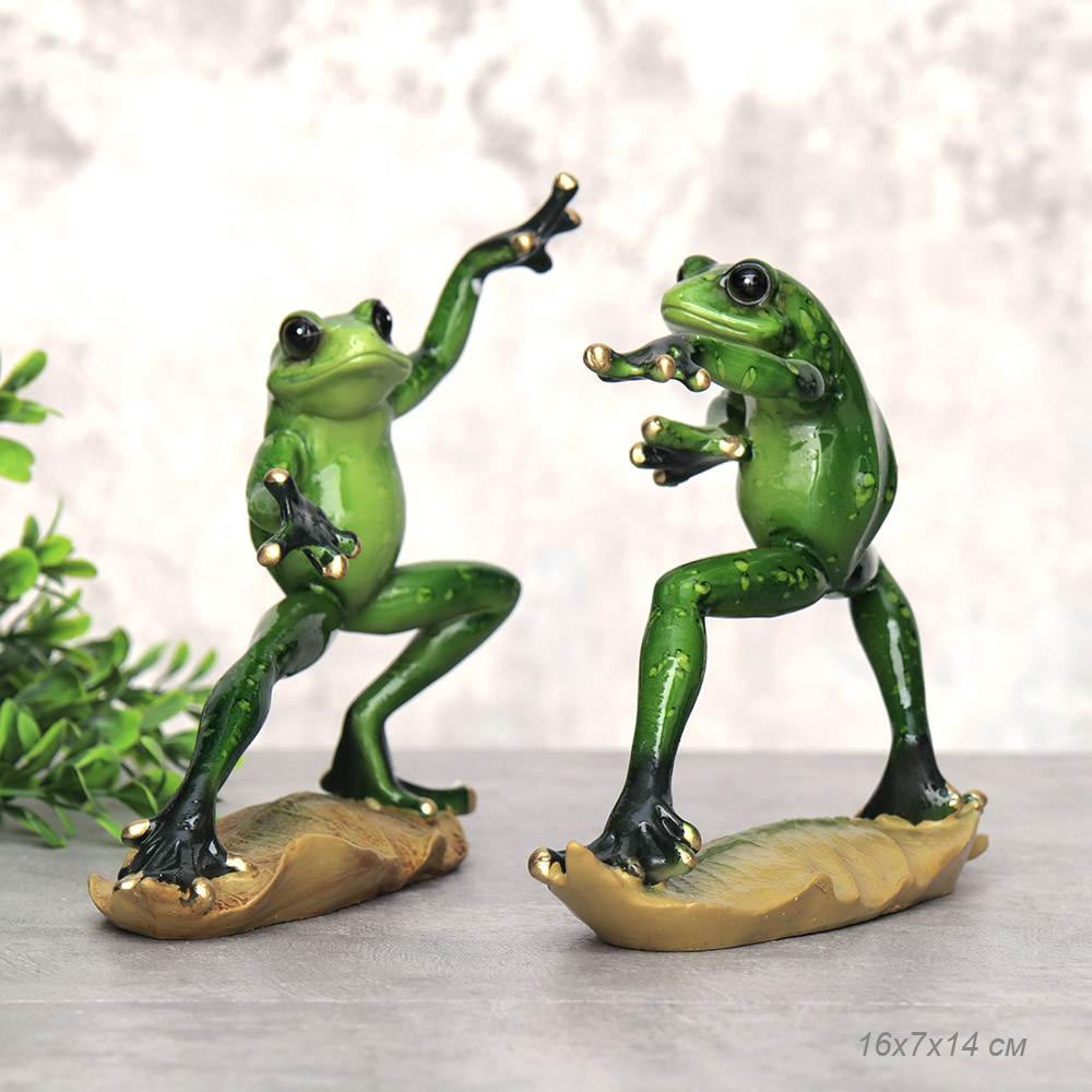 Фигурка Лягушка серфингист 14 см / YX2119 /уп 2/24/А