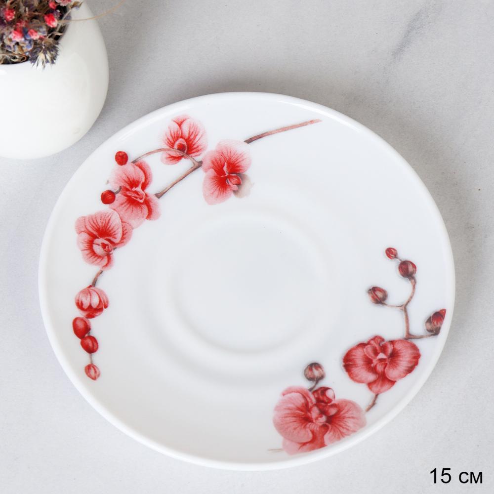 Блюдце / GB220/12 (6755) /уп 8/ Орхидея на ветке