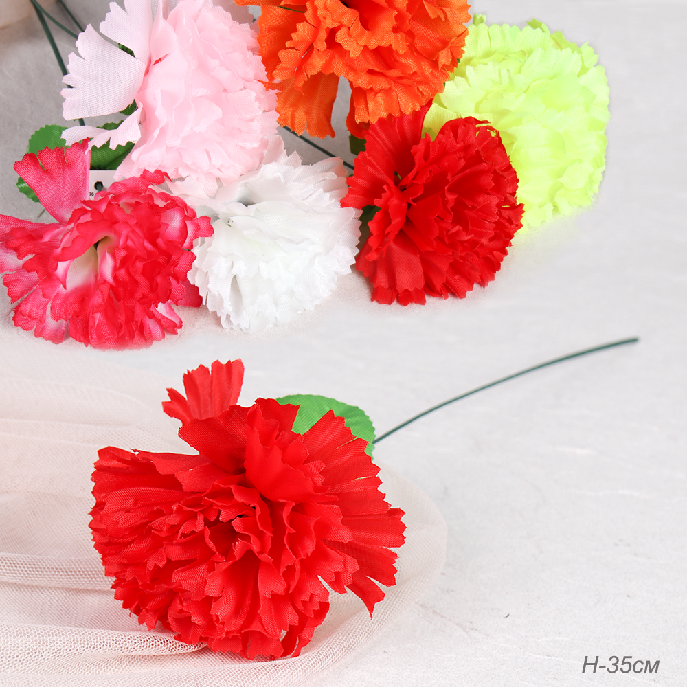 Цветок искусственный Гвоздика 35 см / 42-7-1 /уп 20/100/5000/