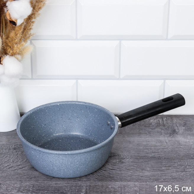 Ковш 1 л ручка бакелит / RSD-60-B /уп 50/ антипригарное/ 0,33/ 17(16)х6,5/ Гранит