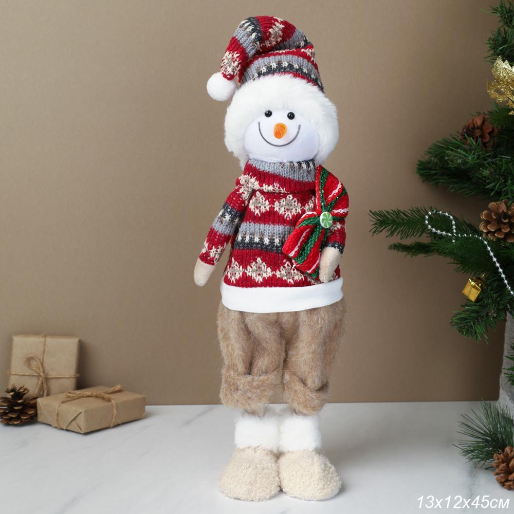 Новогоднее украшение Снеговик 45 см / AW-106 /уп 48/