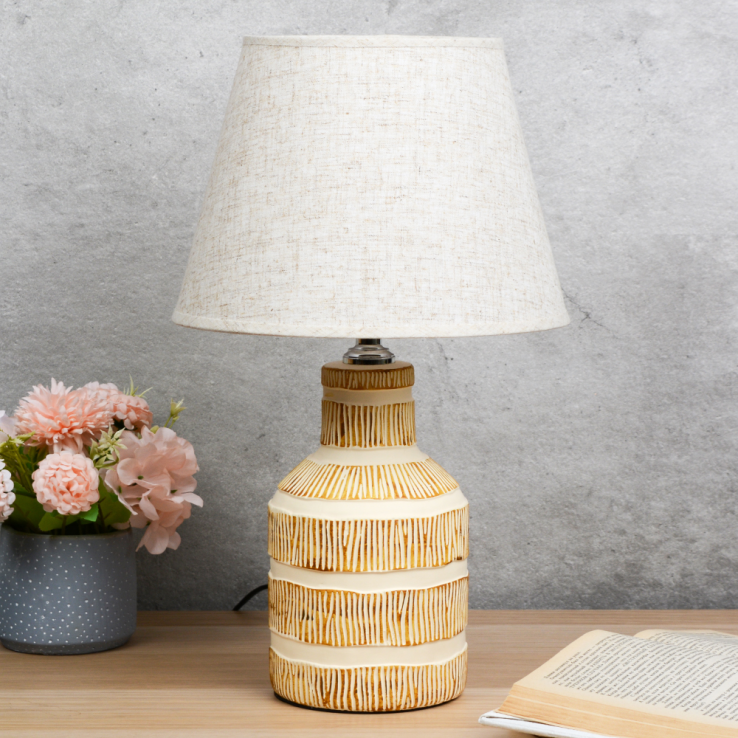 Светильник настольный 43 см коричневый-бежевый / YM220315 / 713809