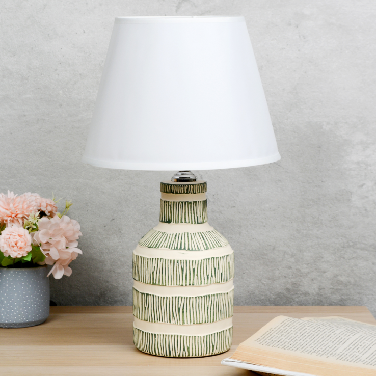 Светильник настольный 43 см зелено-белый / YM220315 / 713809